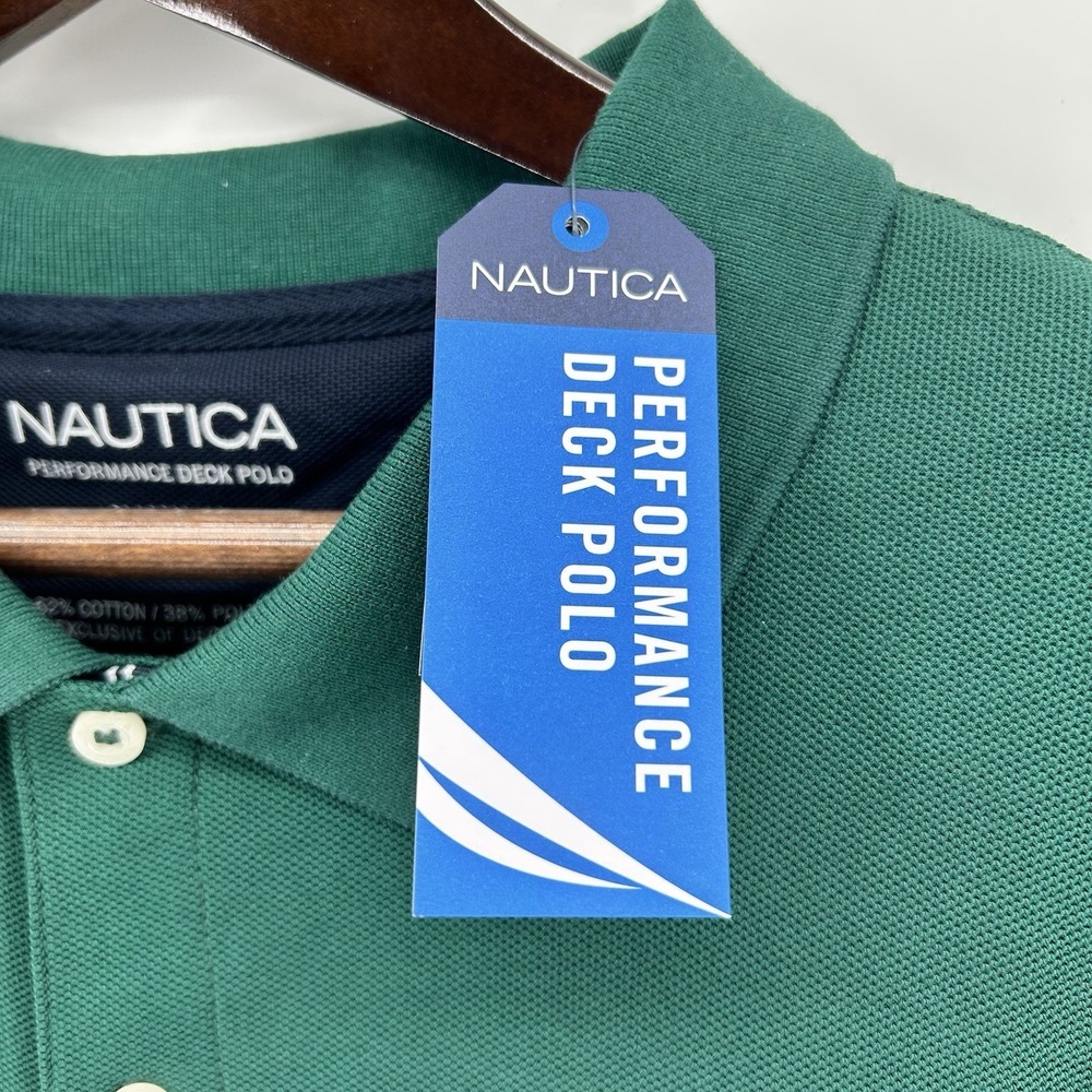 Nautica Performance Deck Polo Shirt Mens 3XL Green Golf Coastal Big Tall NWT - Picture 5 of 9
